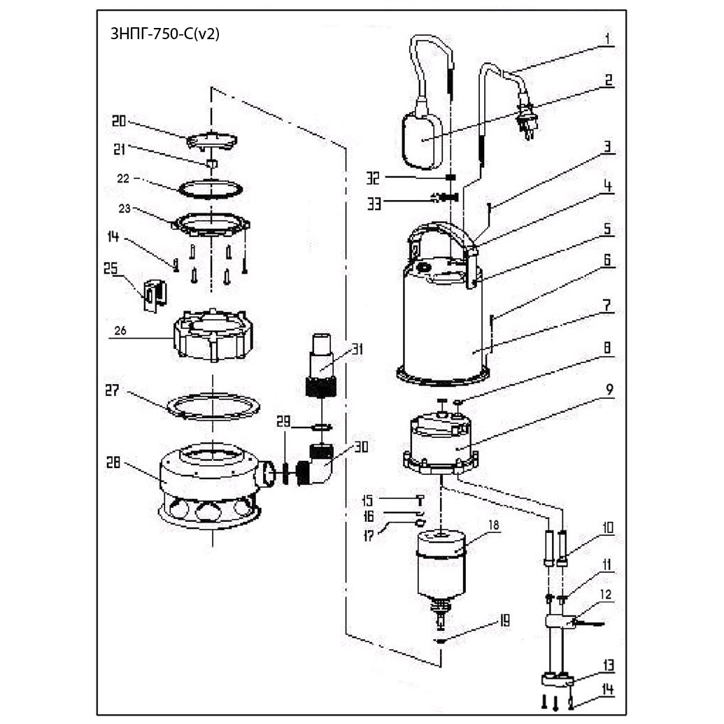 Насос дренажный ЗНПГ-750-С